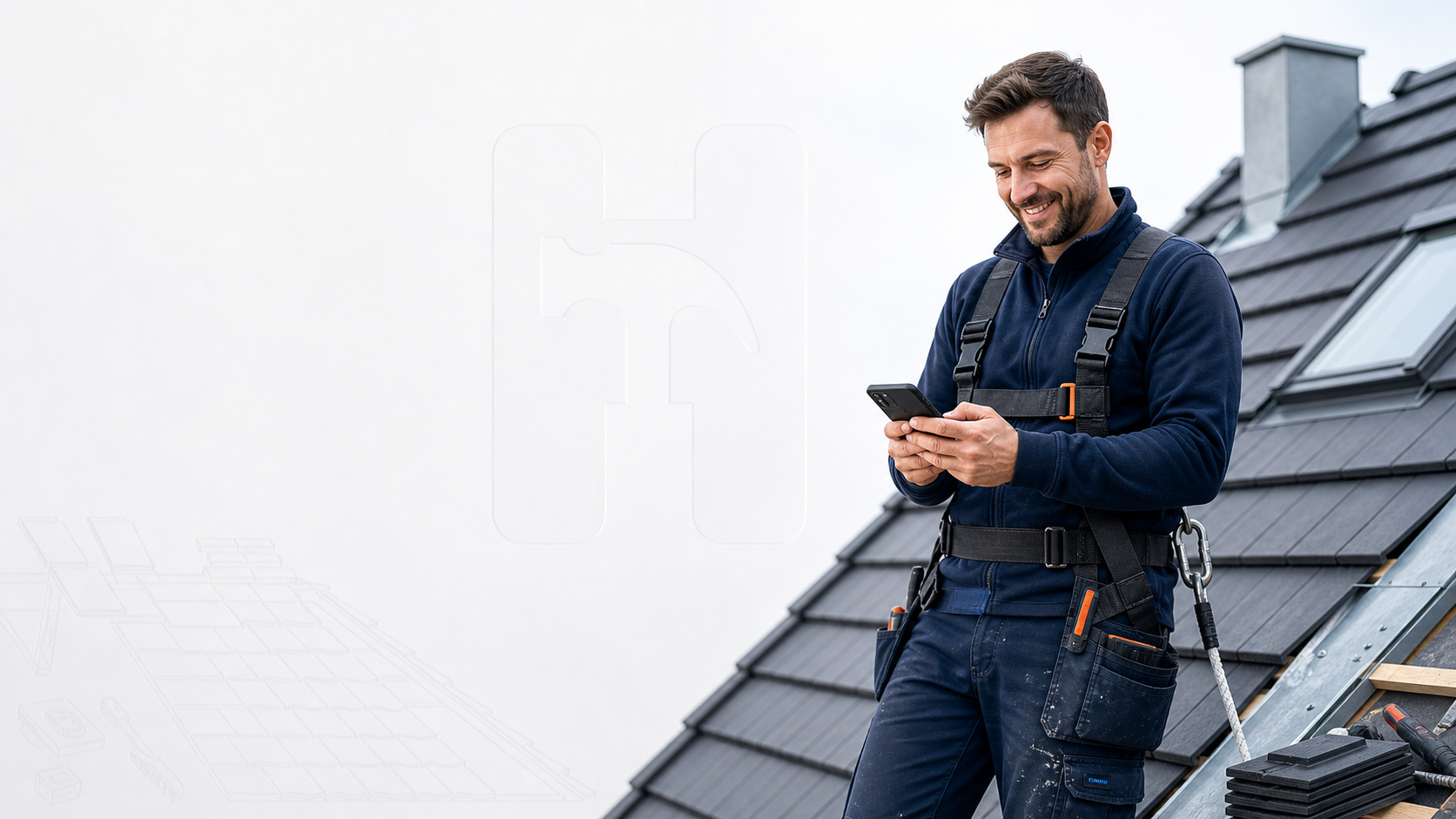 Handwerker auf einer Baustelle im Bereich Bau und Ausbau